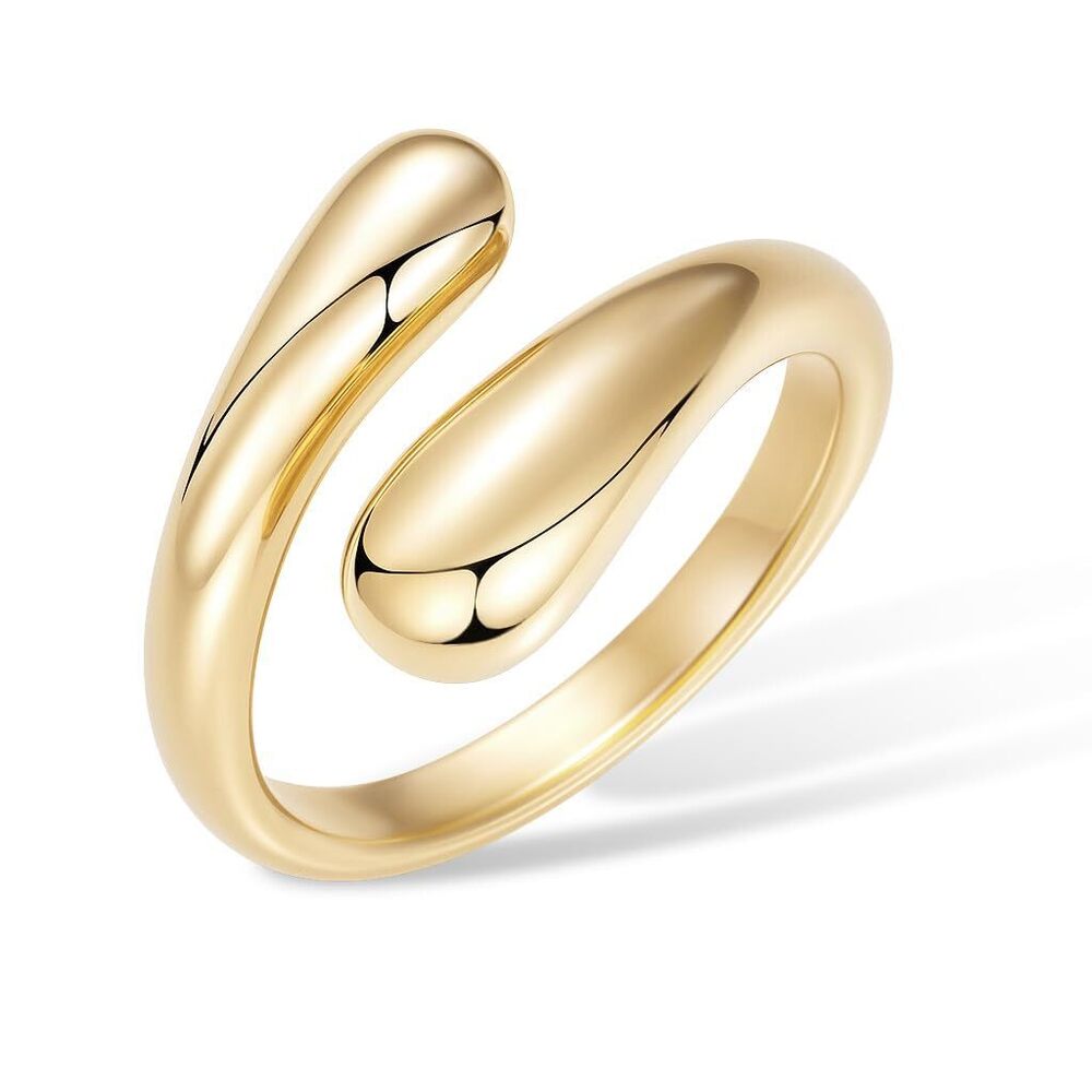 Gold Rings for Women, Stackable Gold Wedding Band Jewelry Non Tarnish